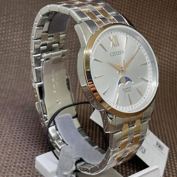 NEW Citizen Quartz Silver Analog Moon Phase Men\'s Watch main image 6